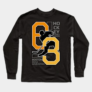 Brad Marchand 63 Fans Honey Badger Boston Hockey Team Supporter HOCKEY-2 Long Sleeve T-Shirt